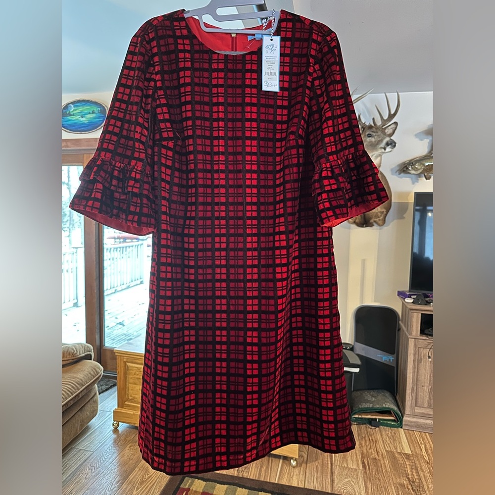 NWT Draper James Printed Velvet Roselyn Dress